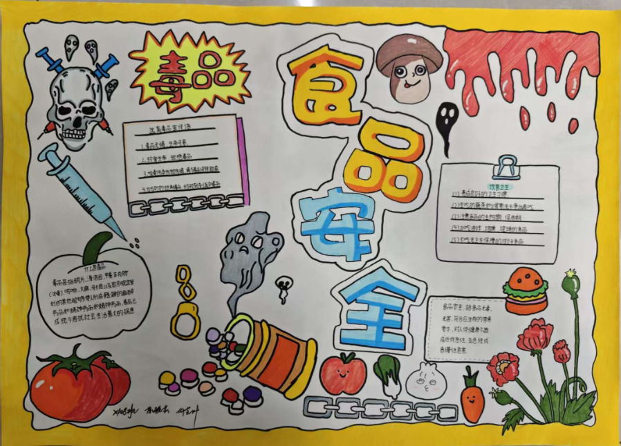 校园文化活动 | 手抄报里话食安 北方学子共守护